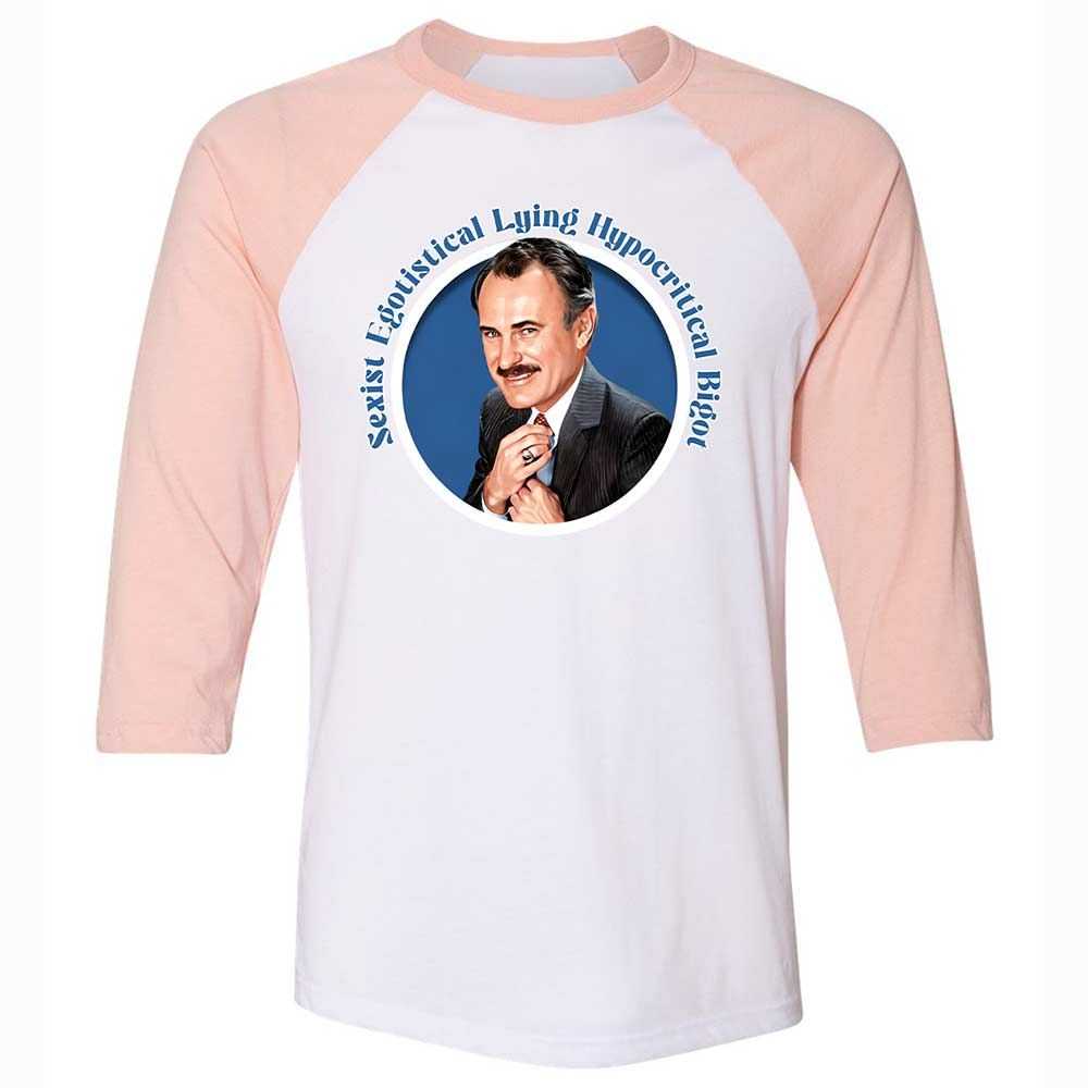 Unisex 3/4 Baseball Tee - HGT6UE5L - White/Heather Peach - 5