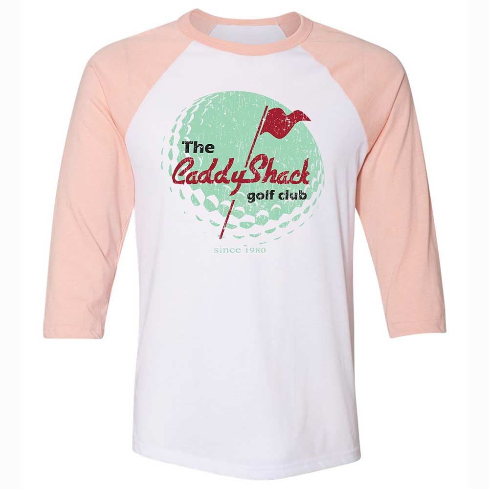 Unisex 3/4 Baseball Tee - 3UGWCBJ6 - White/Heather Peach - 5
