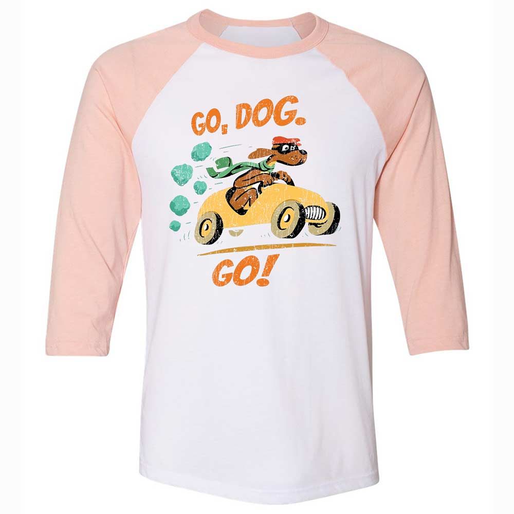 Unisex 3/4 Baseball Tee - YDWBASAX - White/Heather Peach - 5