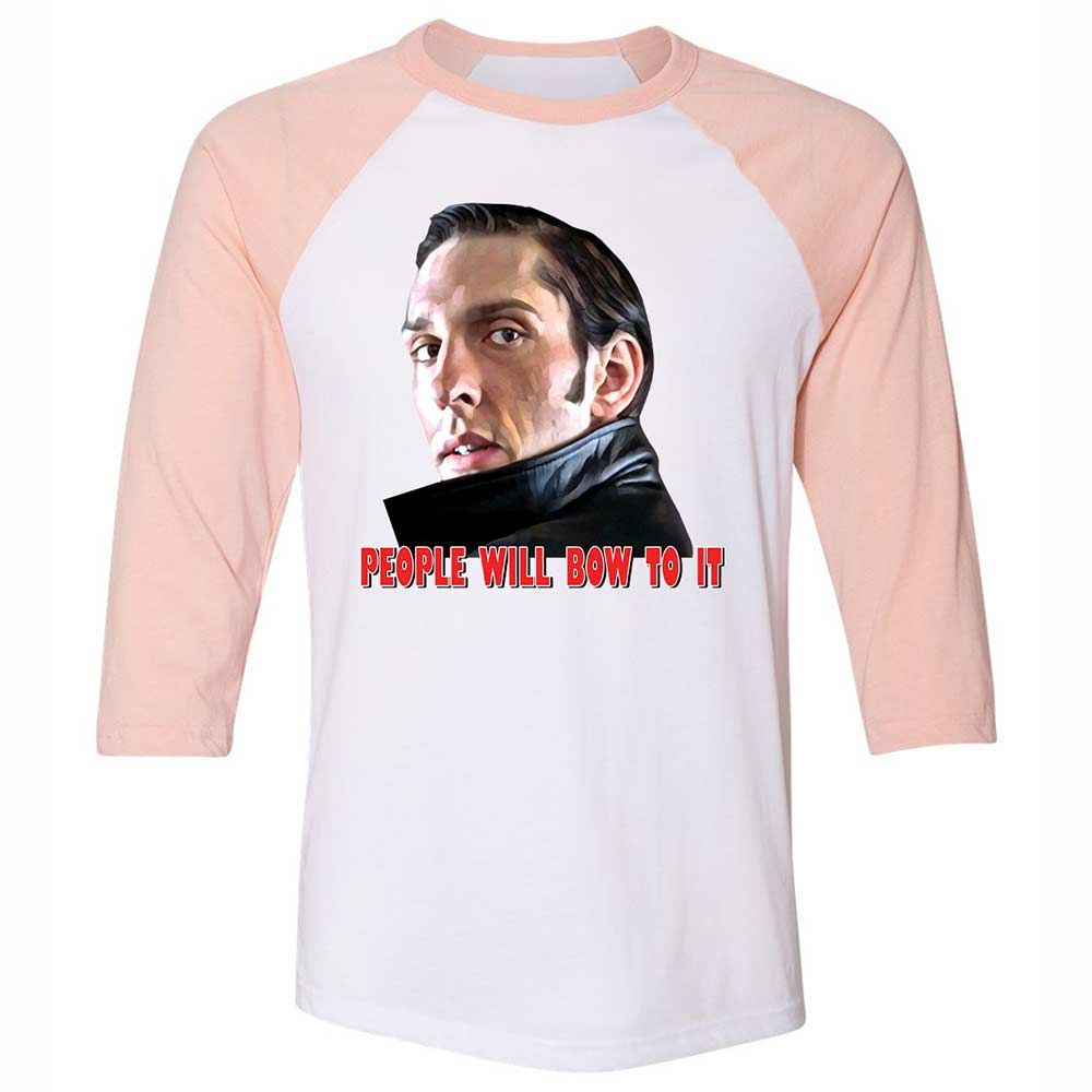 Unisex 3/4 Baseball Tee - Z7HT3U2H - White/Heather Peach - 5