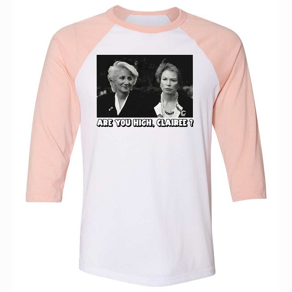 Unisex 3/4 Baseball Tee - TL778VGM - White/Heather Peach - 5