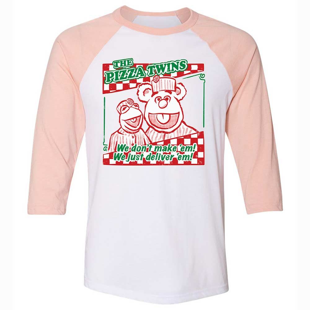 Unisex 3/4 Baseball Tee - BCR7WXEF - White/Heather Peach - 5