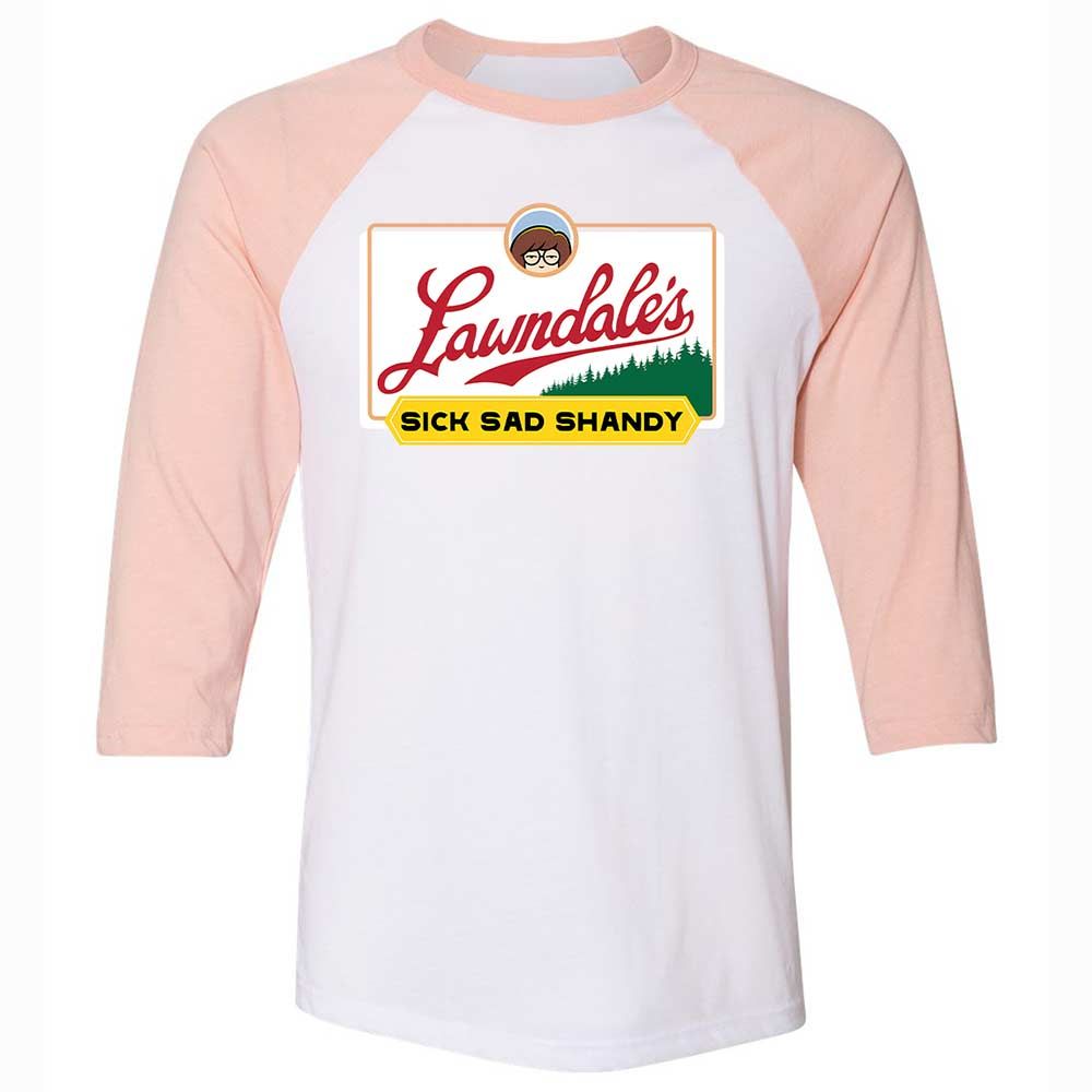Unisex 3/4 Baseball Tee - JZLQF9QQ - White/Heather Peach - 5