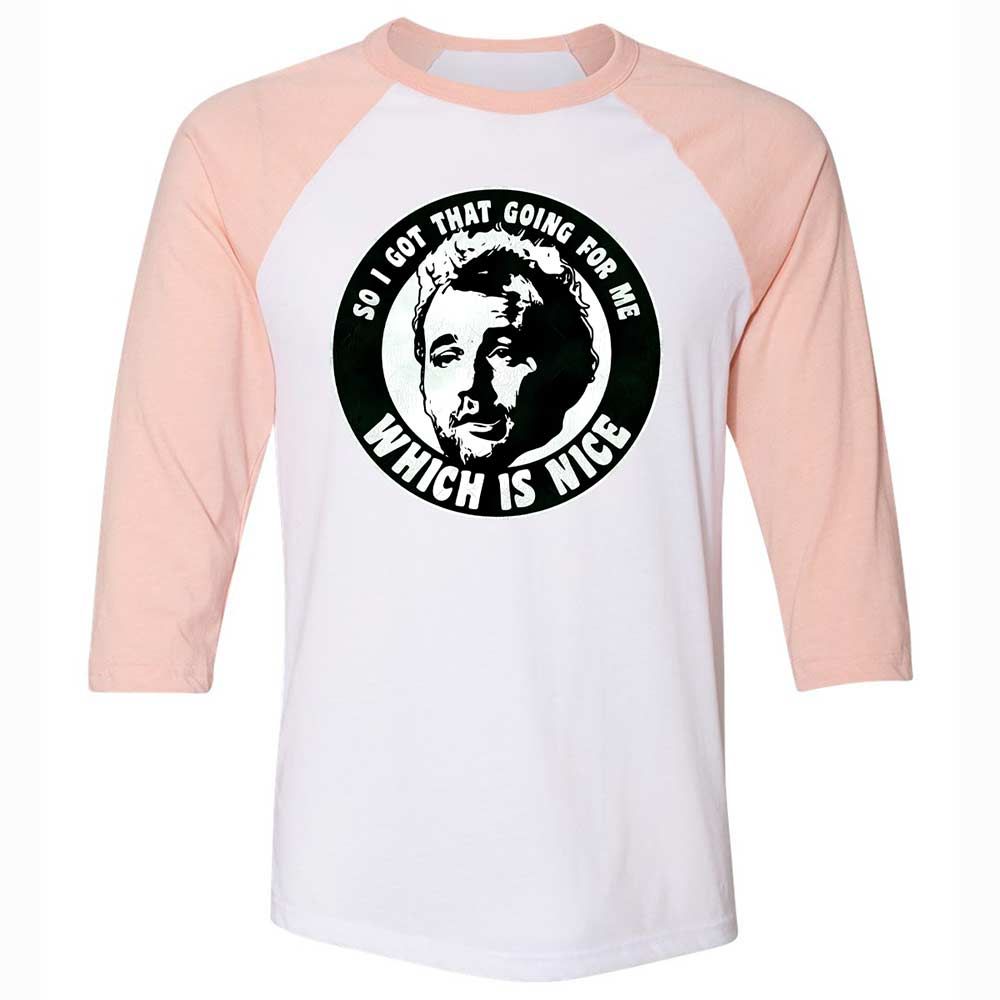 Unisex 3/4 Baseball Tee - 12RWBC2B - White/Heather Peach - 5