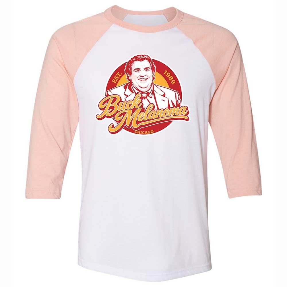 Unisex 3/4 Baseball Tee - KXPFMCRP - White/Heather Peach - 5