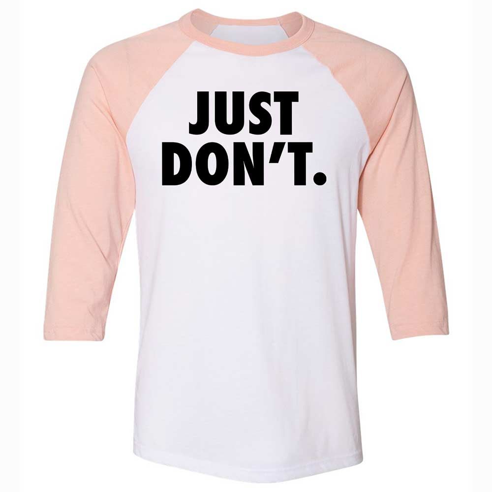 Just Don't. - White/Heather Peach - 5
