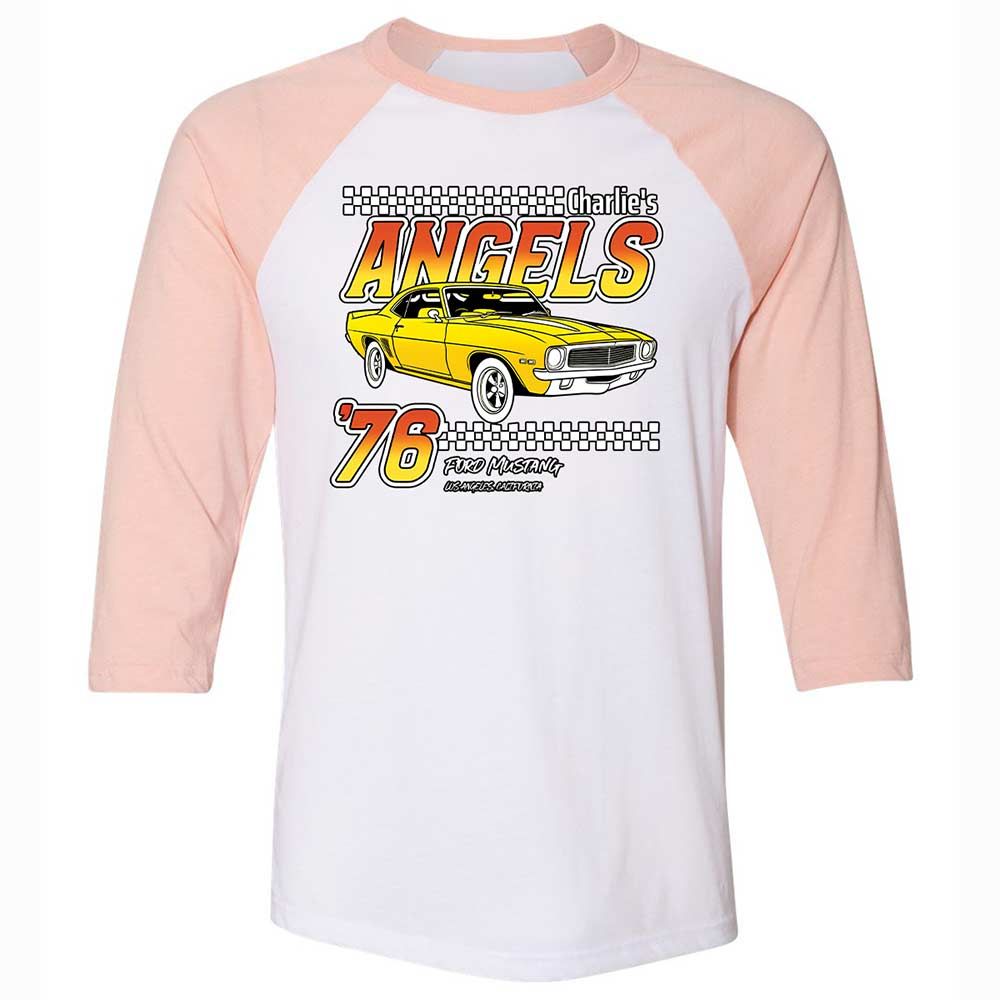 Unisex 3/4 Baseball Tee - 1PMF4BZX - White/Heather Peach - 5