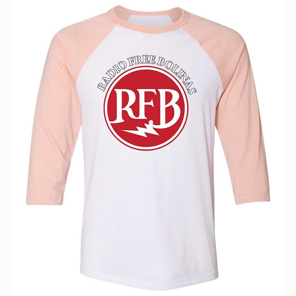 Unisex 3/4 Baseball Tee - NC93QLDX - White/Heather Peach - 5