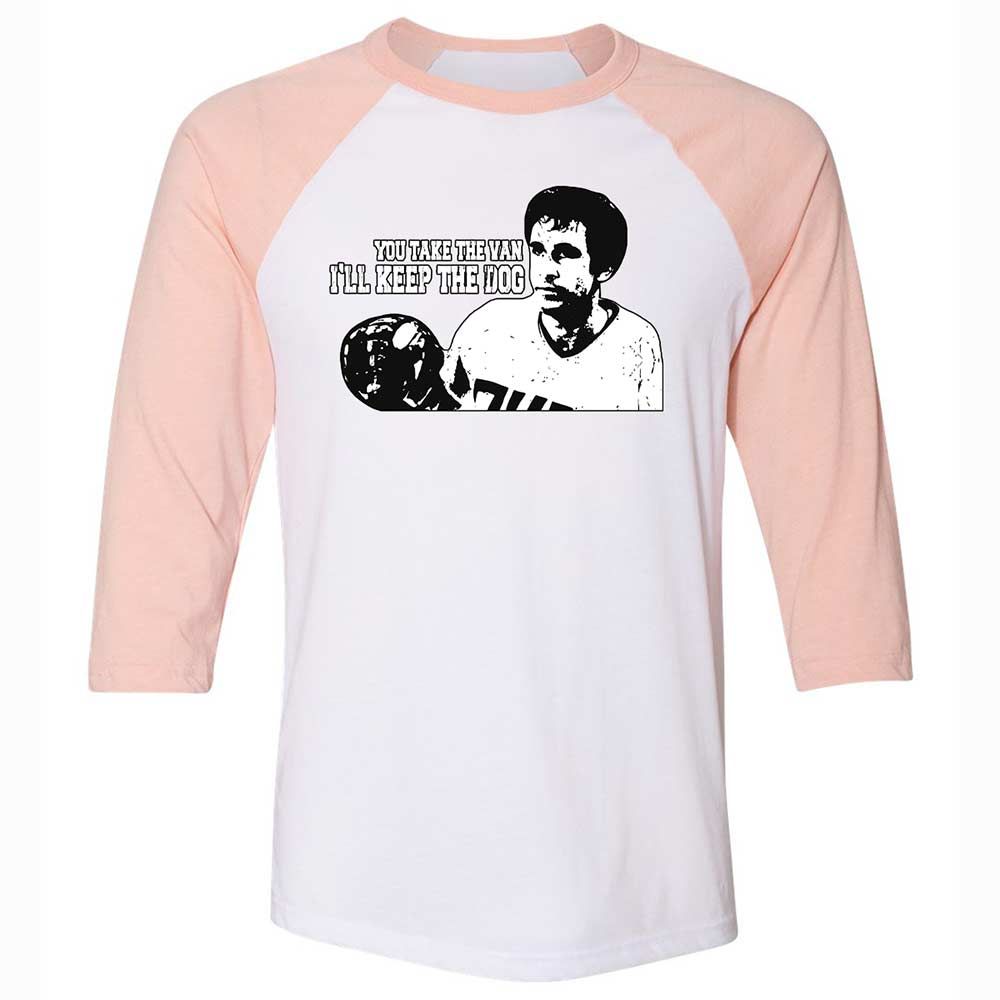 Unisex 3/4 Baseball Tee - 74QPGK42 - White/Heather Peach - 5