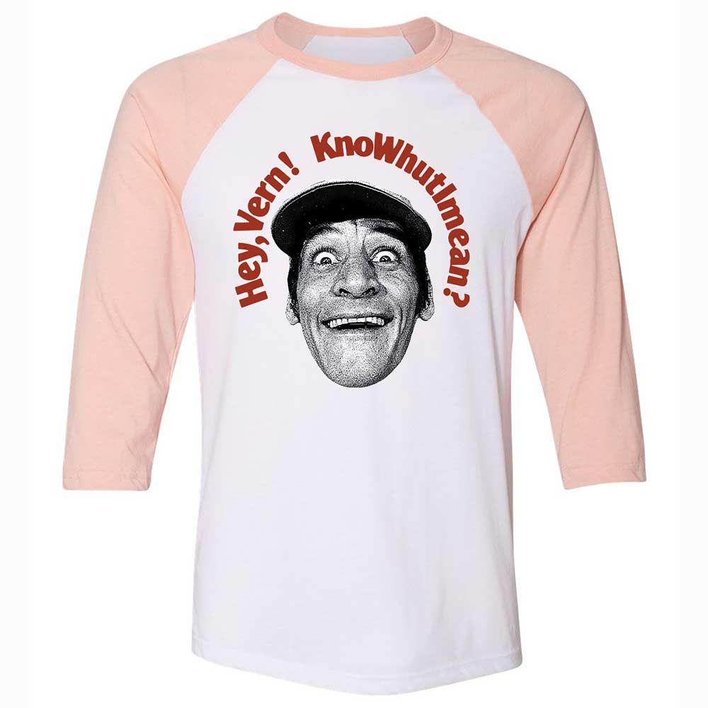 Unisex 3/4 Baseball Tee - XXH5D2YU - White/Heather Peach - 5