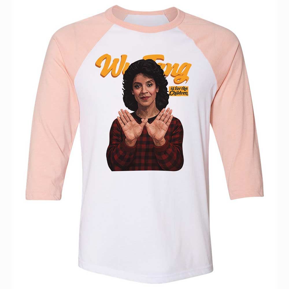 Unisex 3/4 Baseball Tee - U87ASFM9 - White/Heather Peach - 5