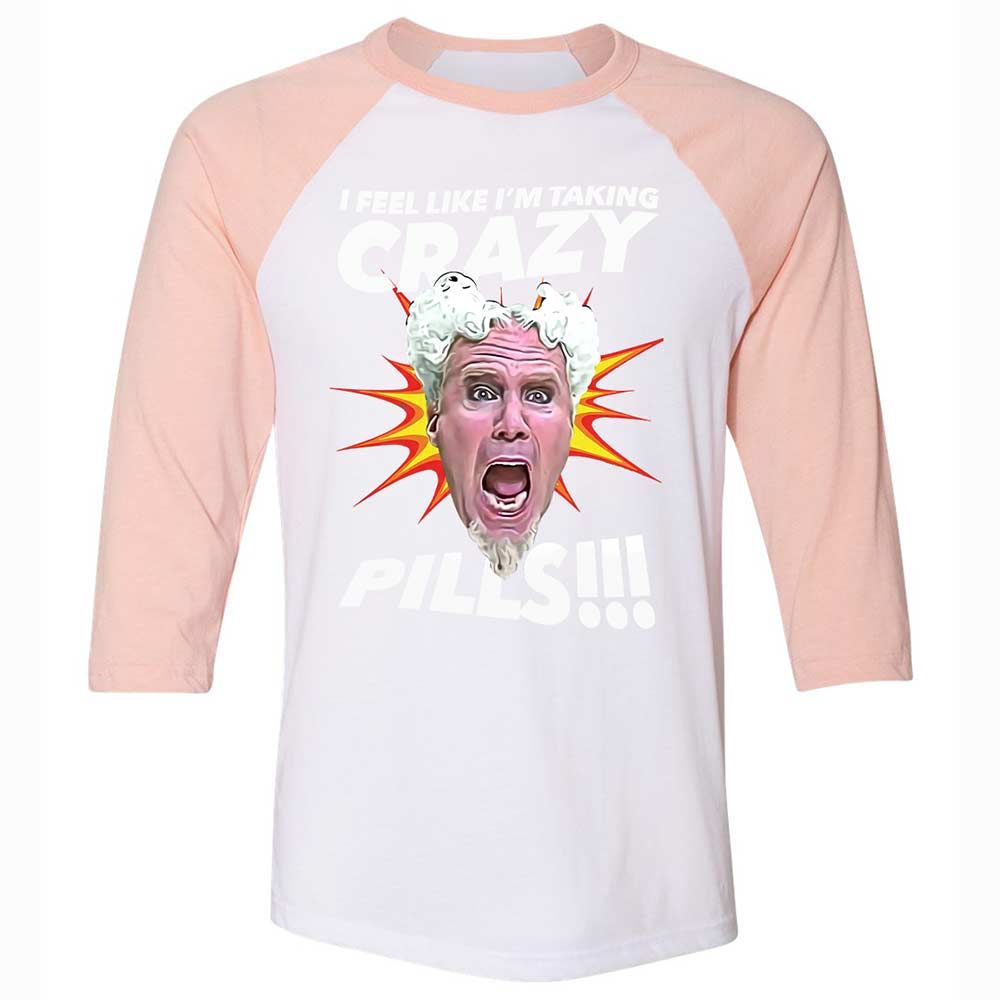 Unisex 3/4 Baseball Tee - 7XUX59QA - White/Heather Peach - 5