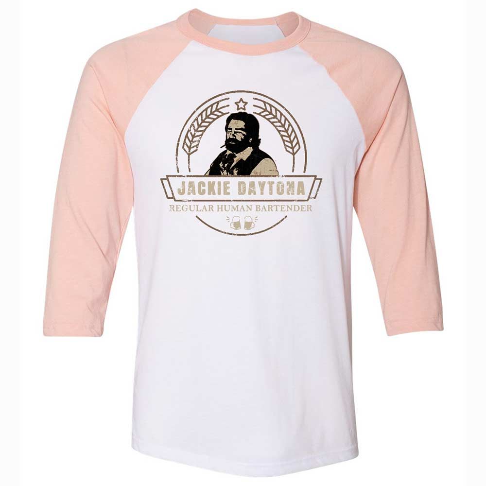 Unisex 3/4 Baseball Tee - M11R7YN3 - White/Heather Peach - 5