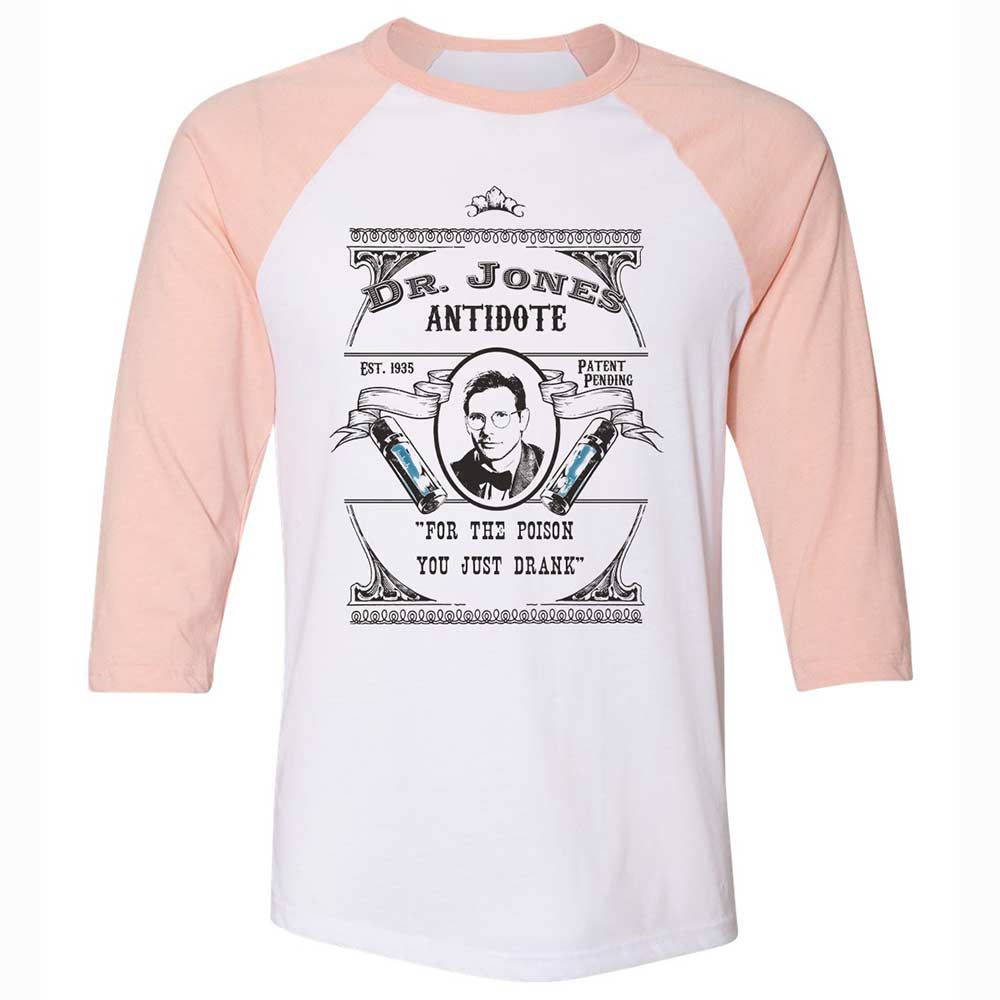 Unisex 3/4 Baseball Tee - 98W2K8HK - White/Heather Peach - 5