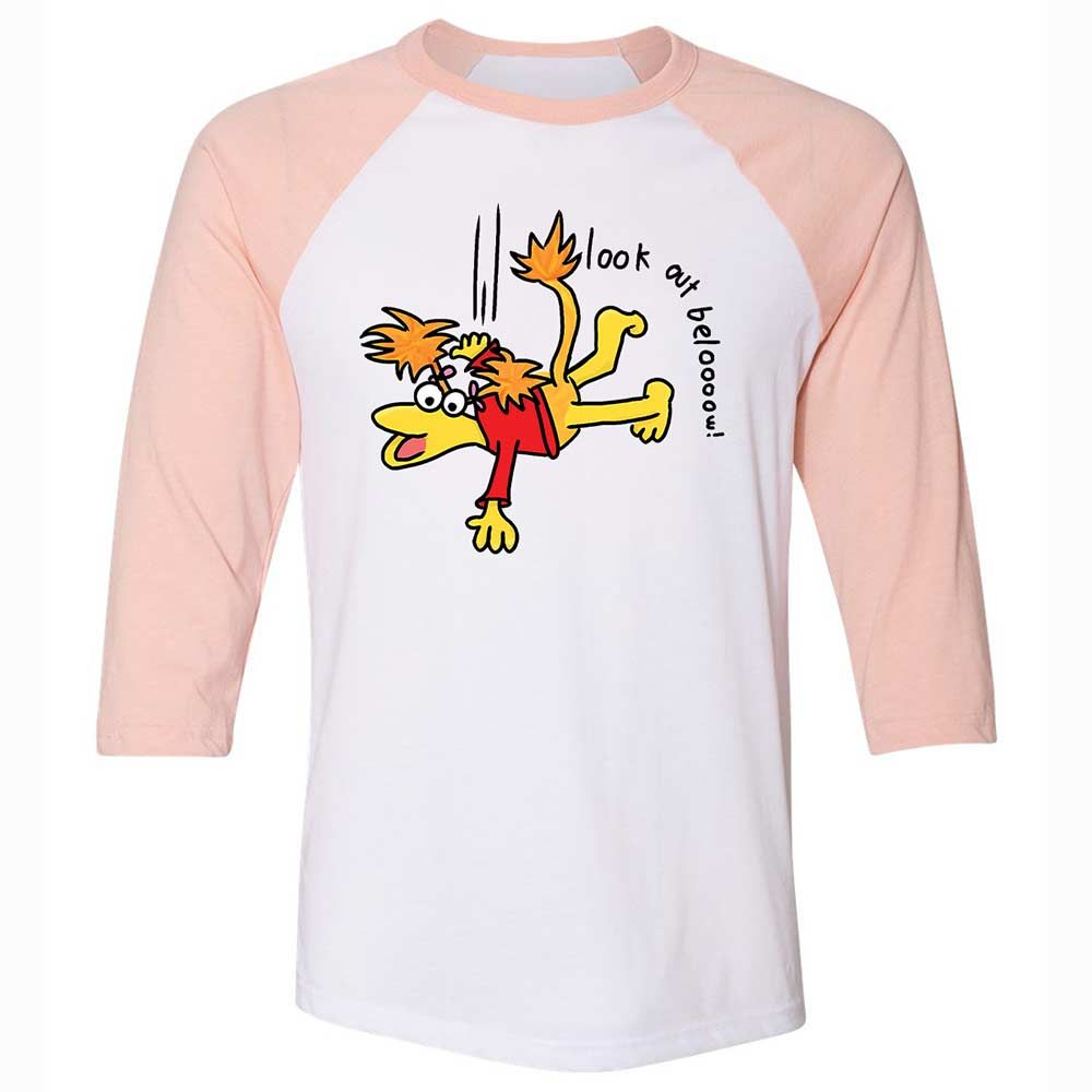 Unisex 3/4 Baseball Tee - 9ZEVYUH8 - White/Heather Peach - 5