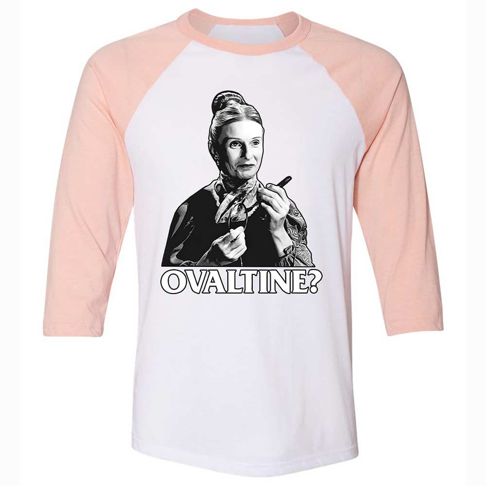 Unisex 3/4 Baseball Tee - QF8ZS3HB - White/Heather Peach - 5
