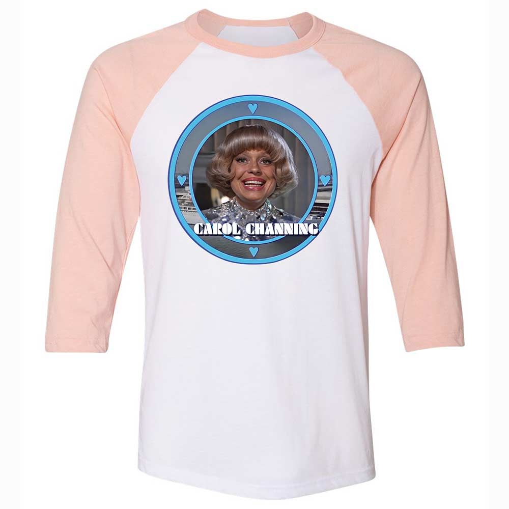 Unisex 3/4 Baseball Tee - PR91EBF6 - White/Heather Peach - 5