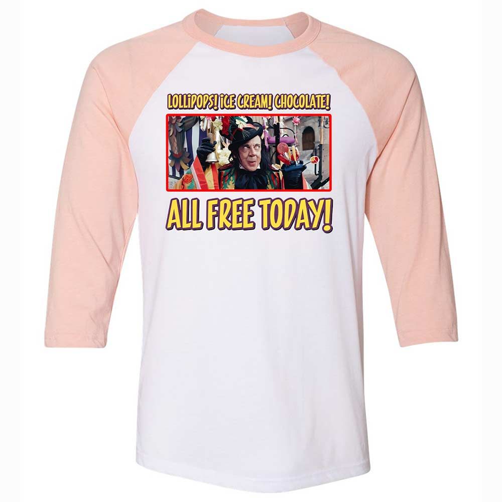 Unisex 3/4 Baseball Tee - QZGTZ782 - White/Heather Peach - 5