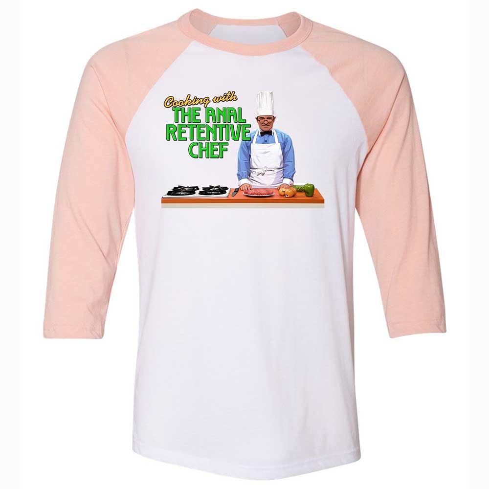 Unisex 3/4 Baseball Tee - CRW45KVQ - White/Heather Peach - 5