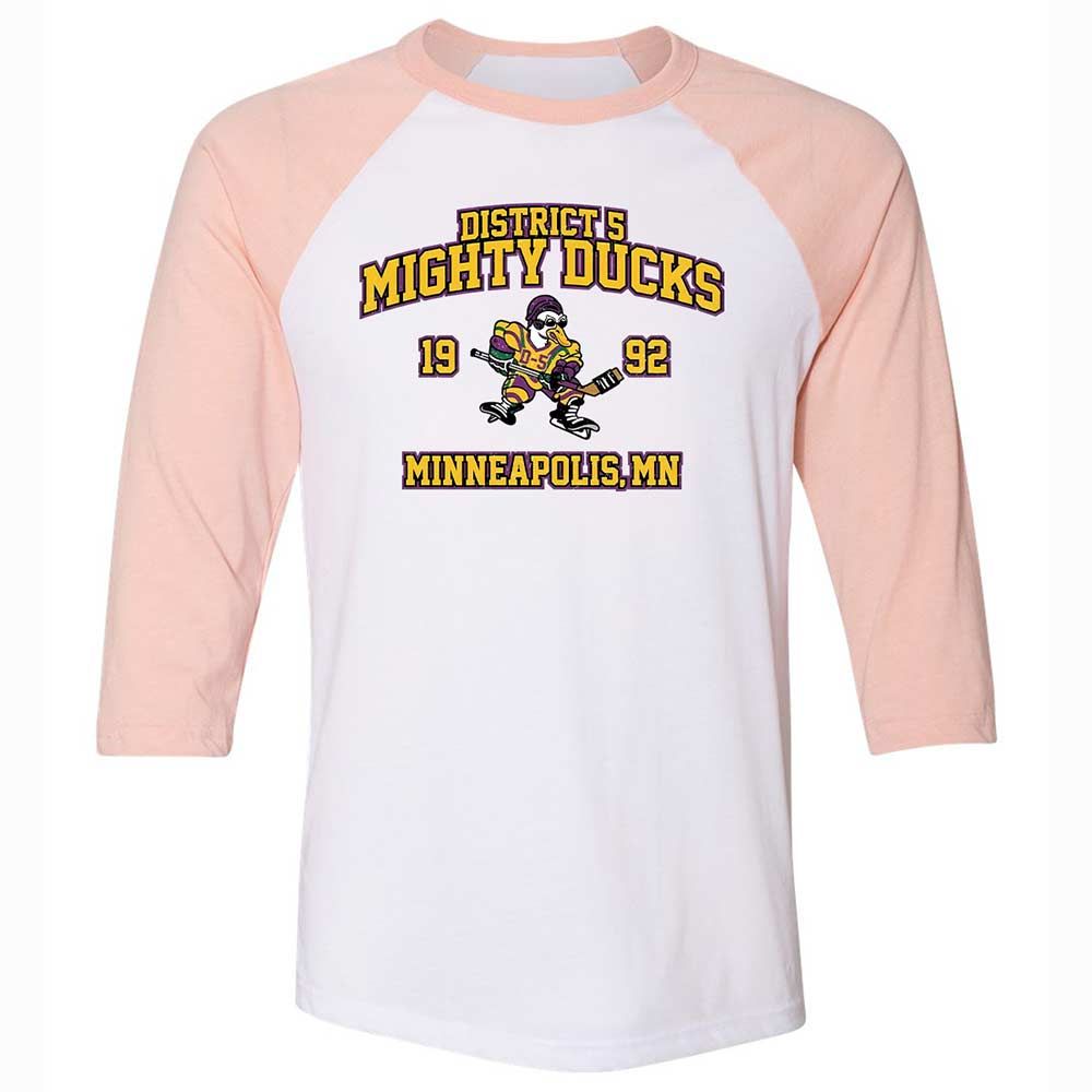 District 5 Ducks - White/Heather Peach - 5