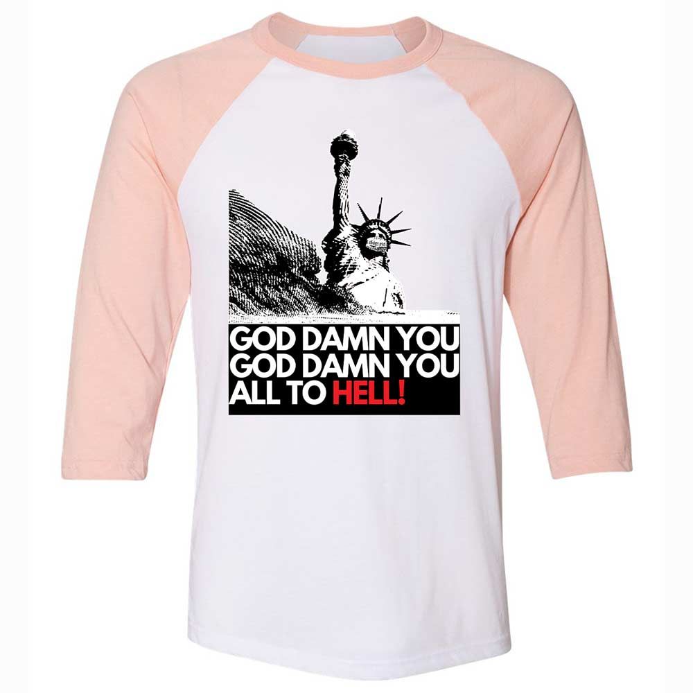 God damn you all to hell! - White/Heather Peach - 5