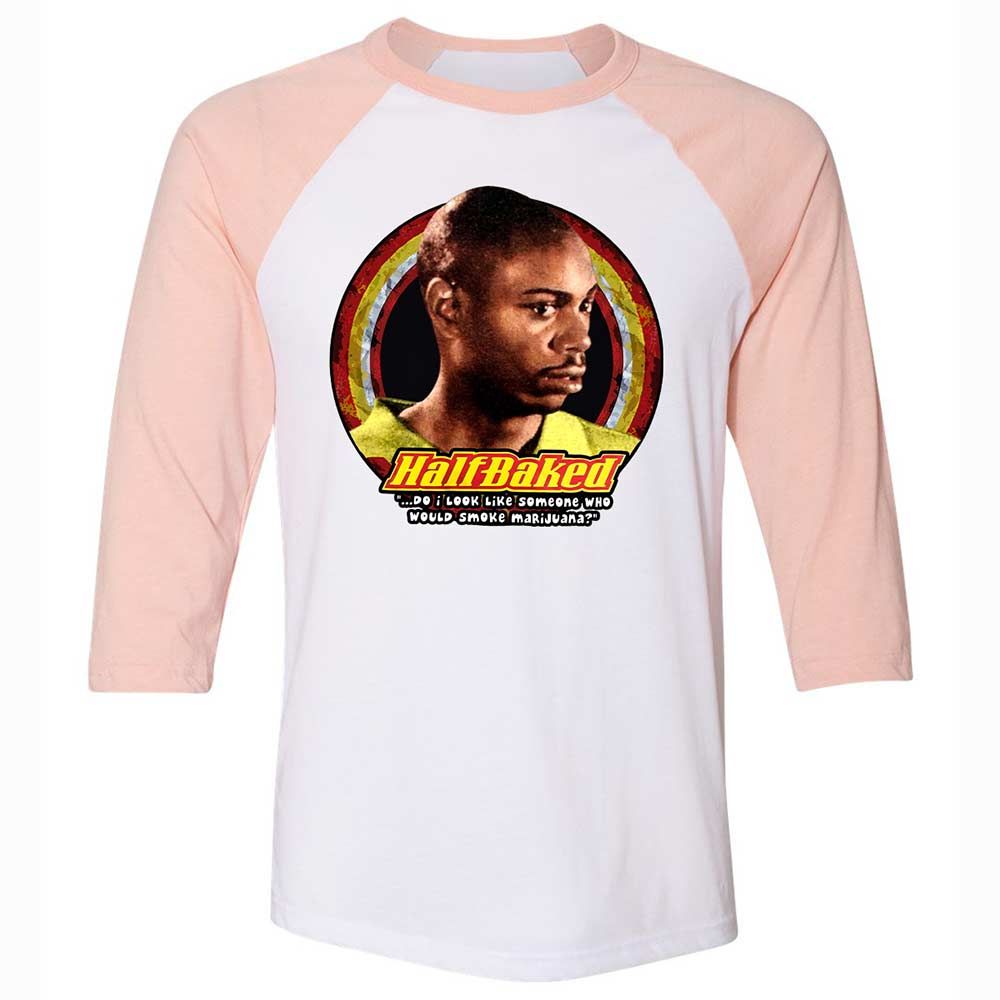 Unisex 3/4 Baseball Tee - 8LEX1AE1 - White/Heather Peach - 5