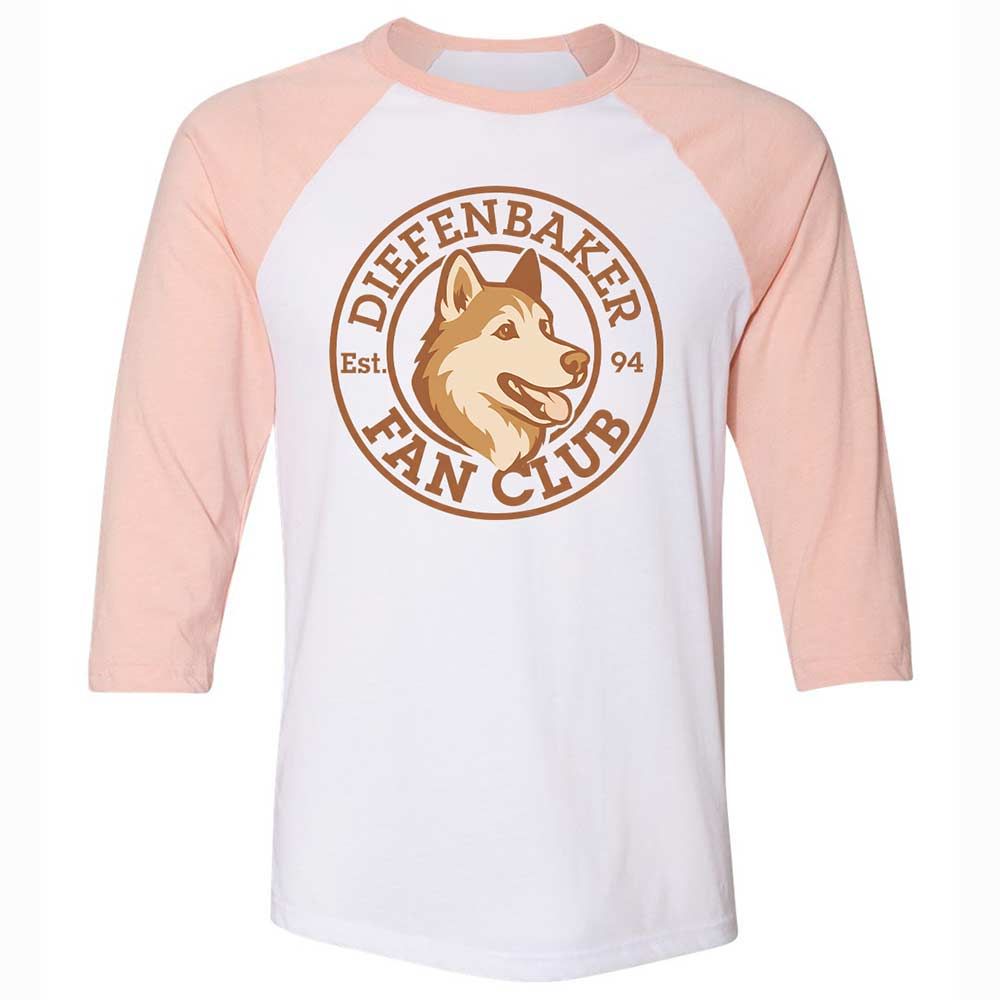 Unisex 3/4 Baseball Tee - 2MM2NL7Z - White/Heather Peach - 5