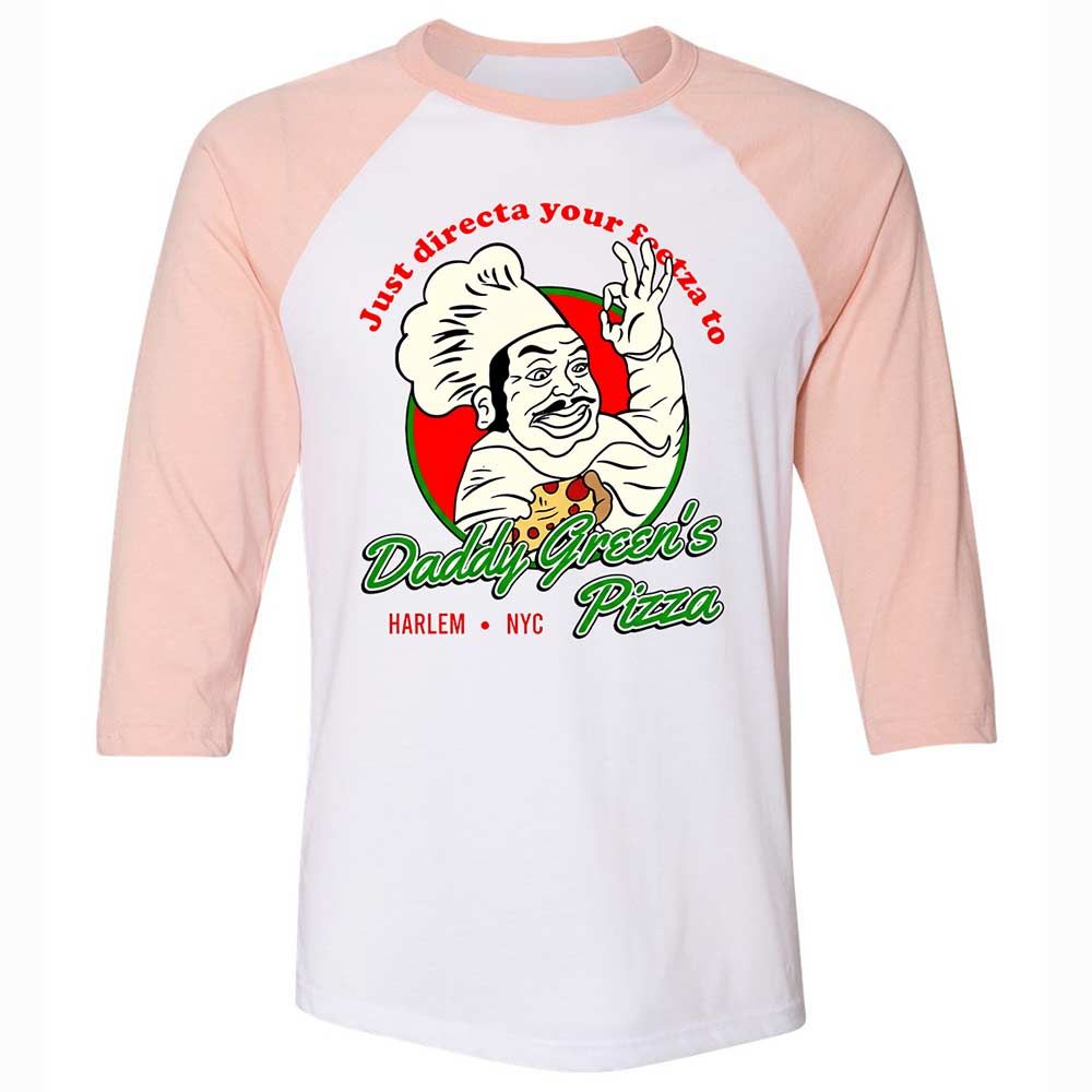 Unisex 3/4 Baseball Tee - 7H52XY3F - White/Heather Peach - 5