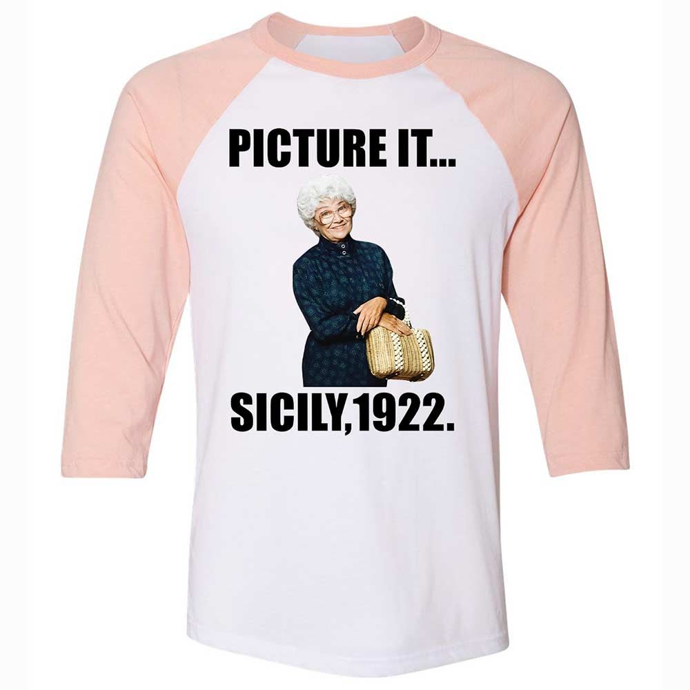 Unisex 3/4 Baseball Tee - W2ZMBZZ8 - White/Heather Peach - 5