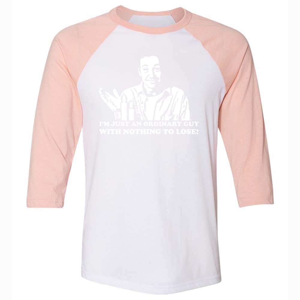Unisex 3/4 Baseball Tee - DV3VQNZ7 - White/Heather Peach - 5