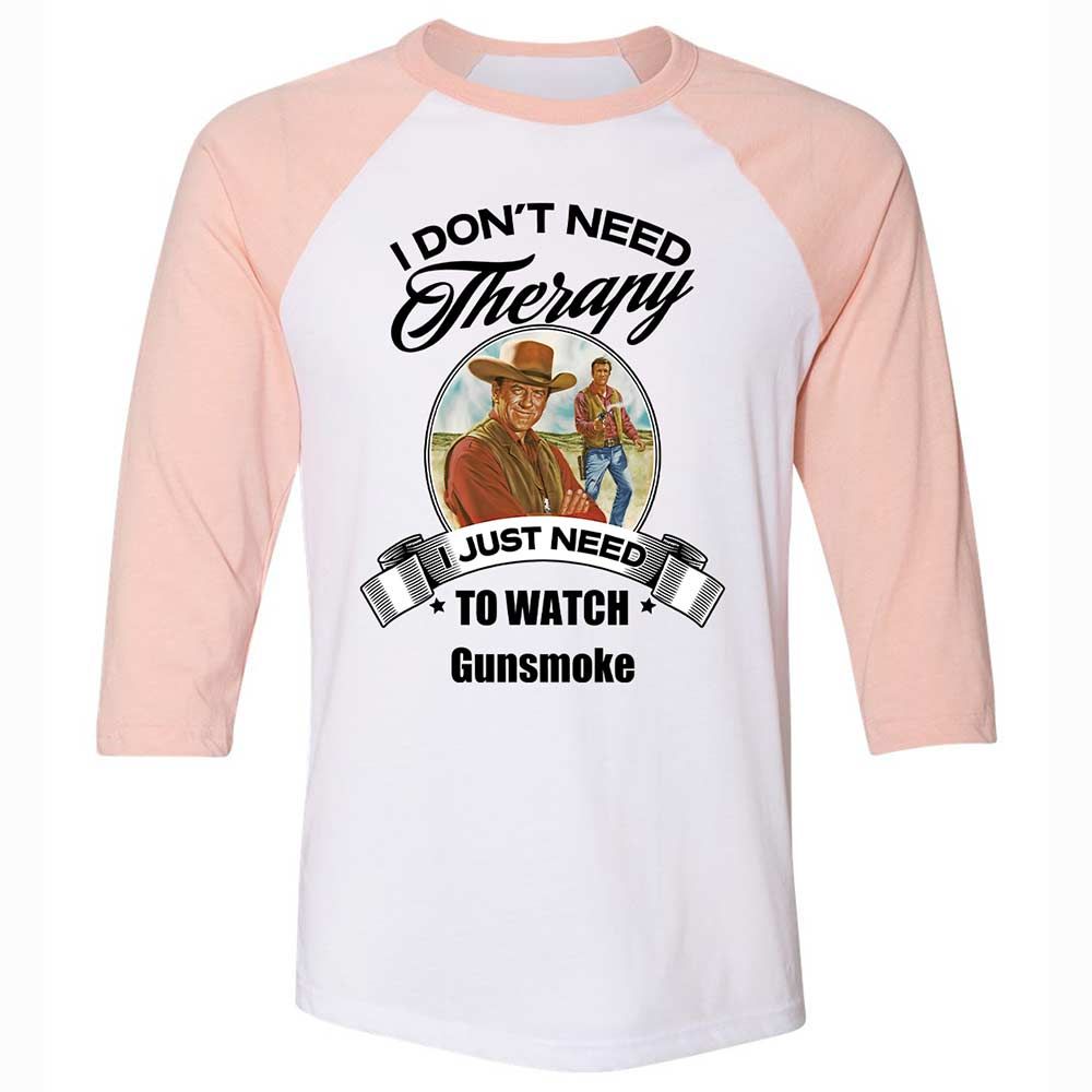 I Don't Need Therapy - White/Heather Peach - 5