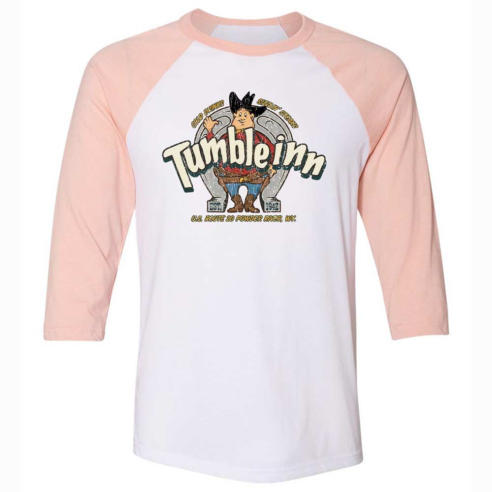 Unisex 3/4 Baseball Tee - LDLT6X67 - White/Heather Peach - 5