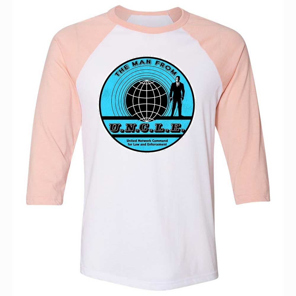 Unisex 3/4 Baseball Tee - S6VGQ1M2 - White/Heather Peach - 5