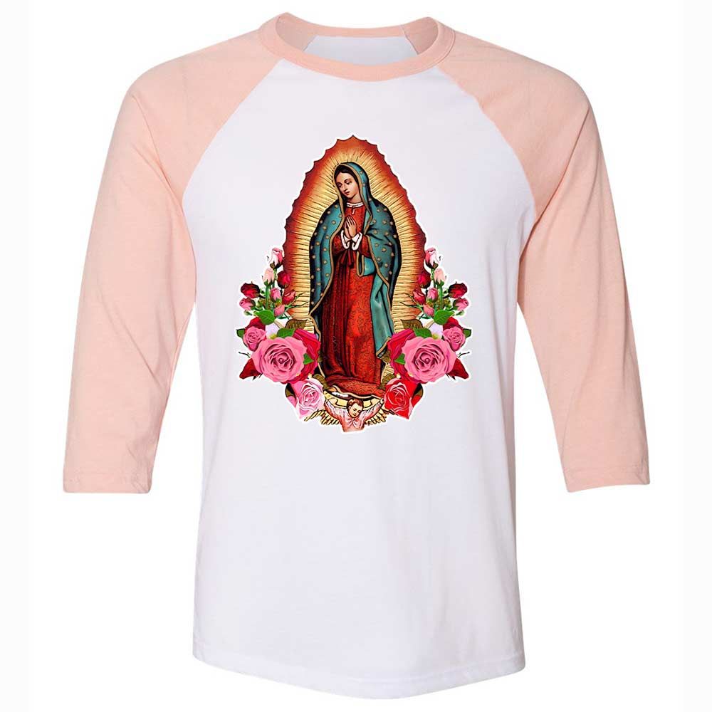 Our Lady of Guadalupe - White/Heather Peach - 5