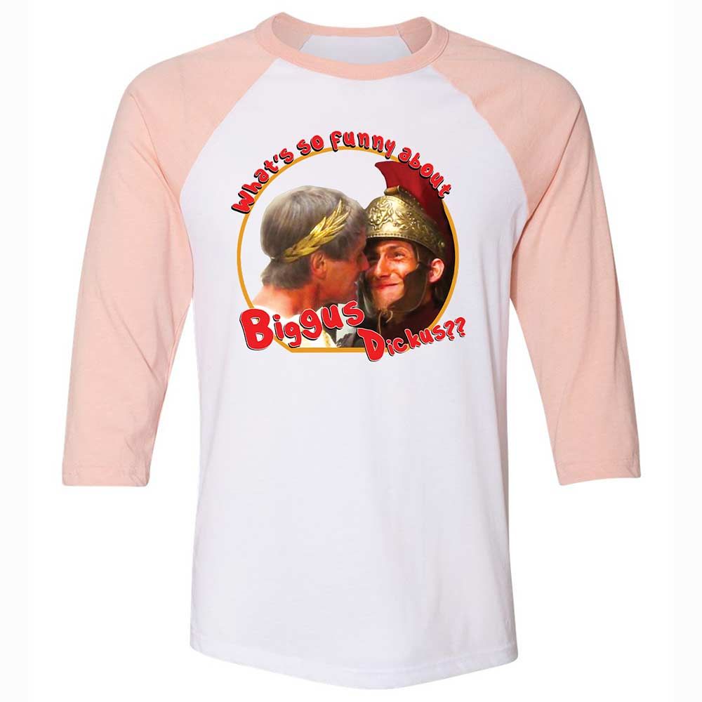 Unisex 3/4 Baseball Tee - SFWJNWDX - White/Heather Peach - 5