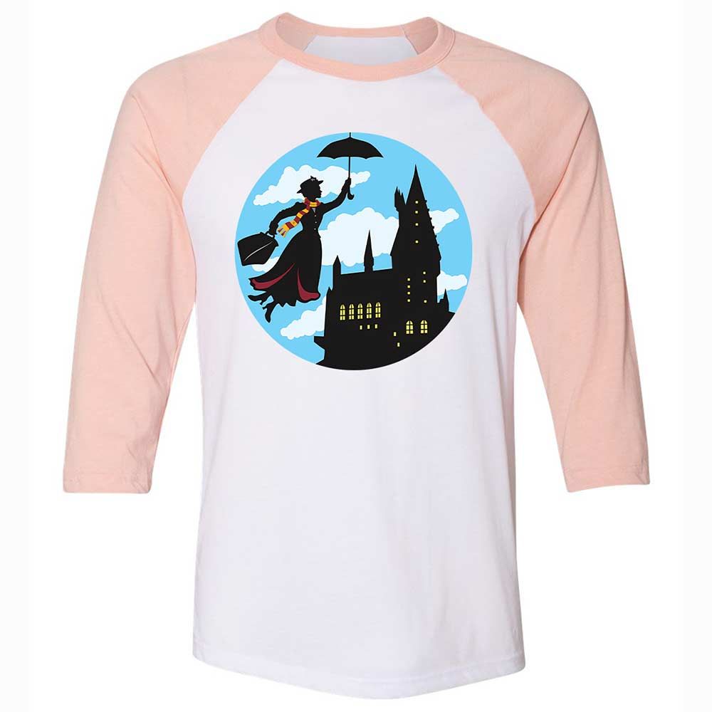 Unisex 3/4 Baseball Tee - VWVD63ED - White/Heather Peach - 5