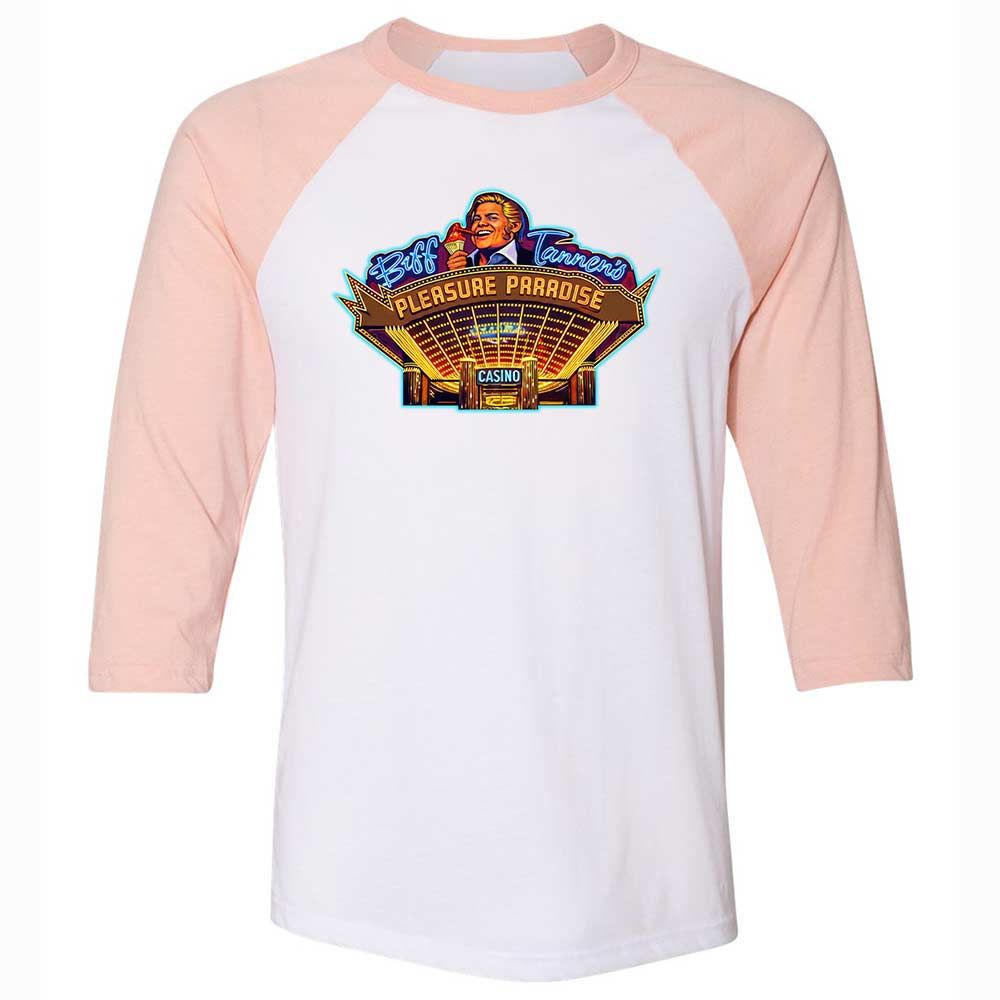 Unisex 3/4 Baseball Tee - JTFM5CJM - White/Heather Peach - 5