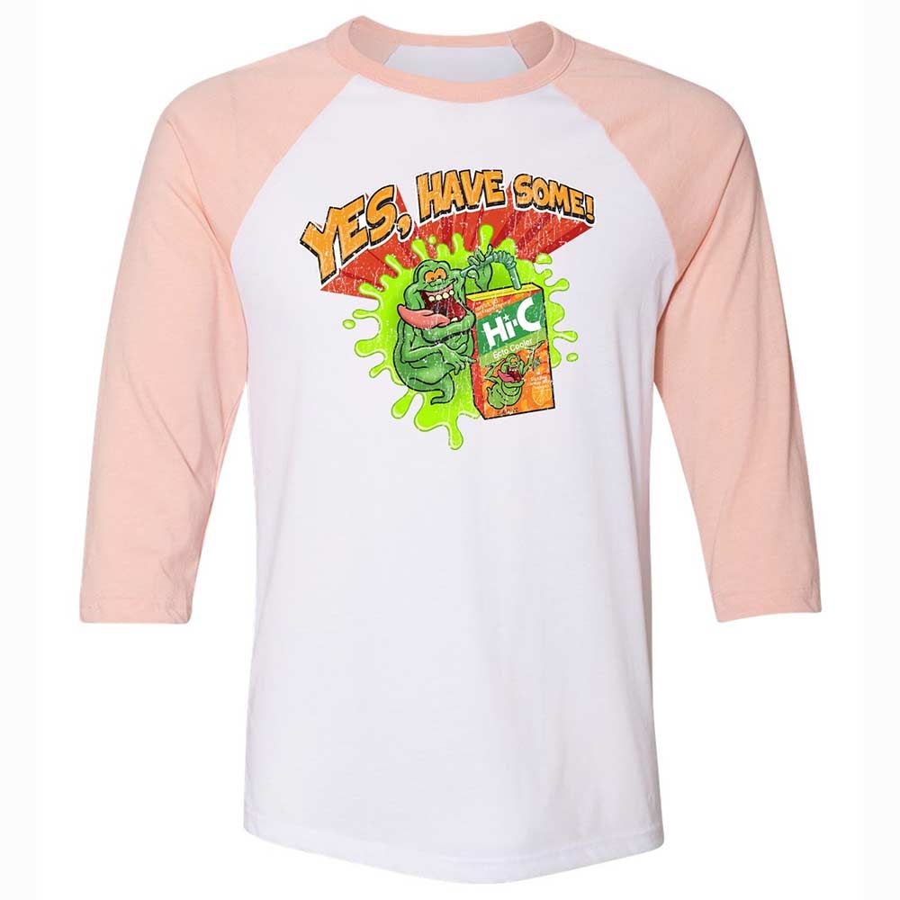 Unisex 3/4 Baseball Tee - SC6QFP5W - White/Heather Peach - 5