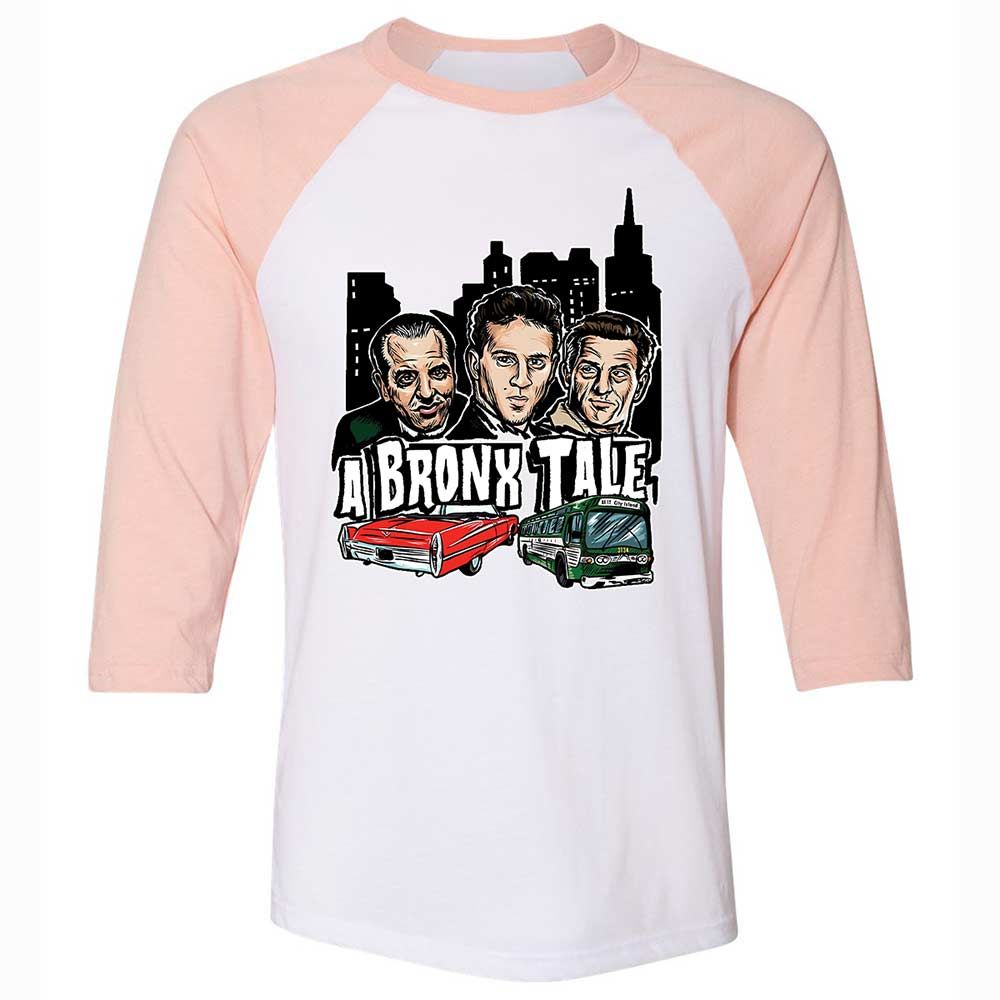 Unisex 3/4 Baseball Tee - HNGY8SPR - White/Heather Peach - 5