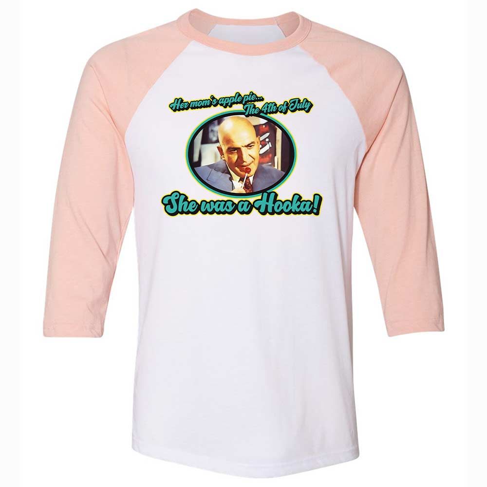 Unisex 3/4 Baseball Tee - GXDF43TR - White/Heather Peach - 5
