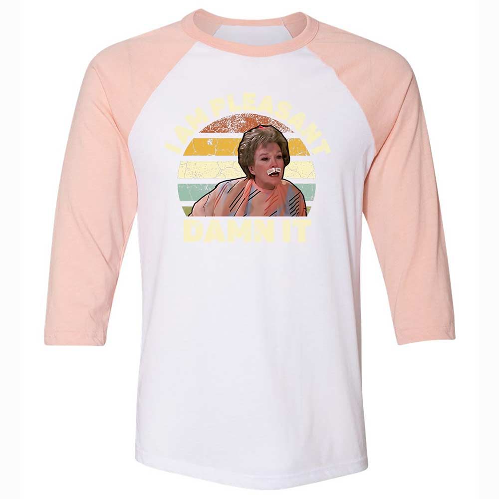 Unisex 3/4 Baseball Tee - 1MZWDVAF - White/Heather Peach - 5