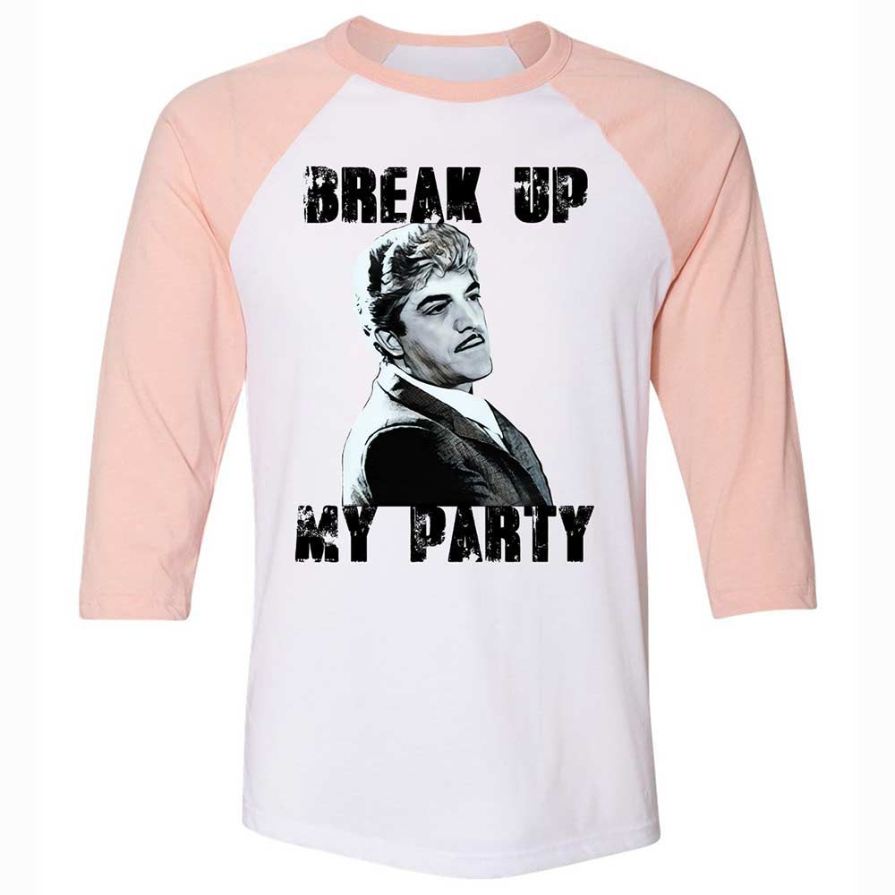 Unisex 3/4 Baseball Tee - BQ1B5HFJ - White/Heather Peach - 5