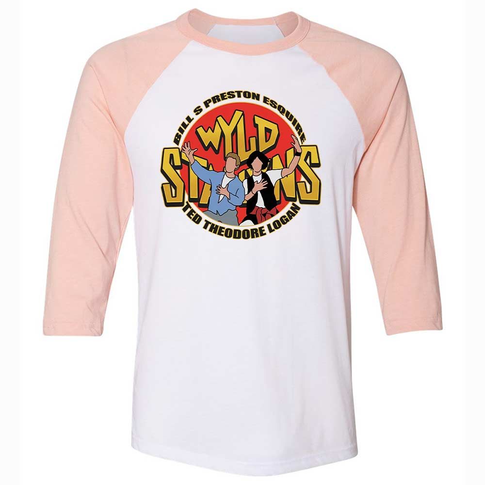 Unisex 3/4 Baseball Tee - X9GCH271 - White/Heather Peach - 5