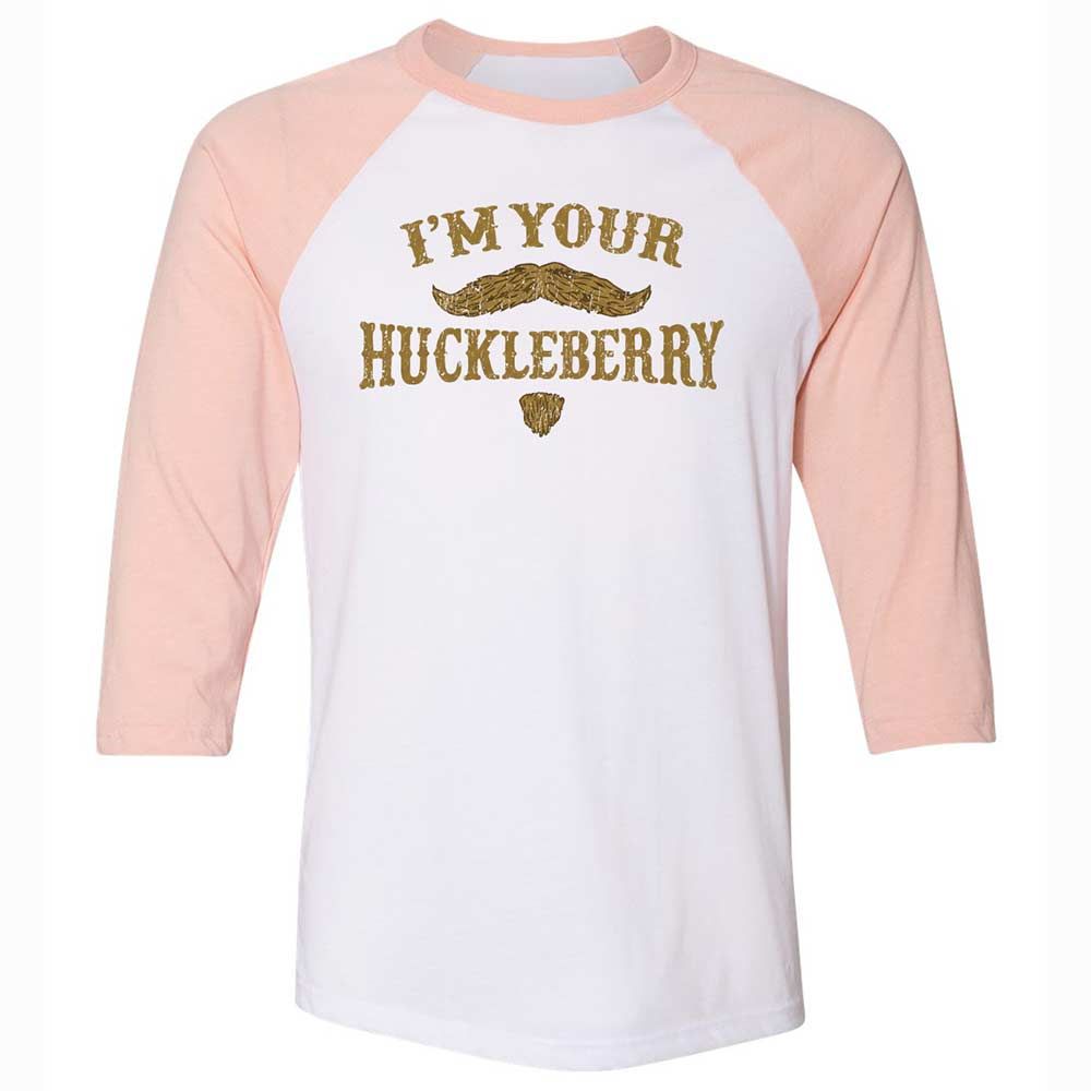 Unisex 3/4 Baseball Tee - 93HW4RLK - White/Heather Peach - 5