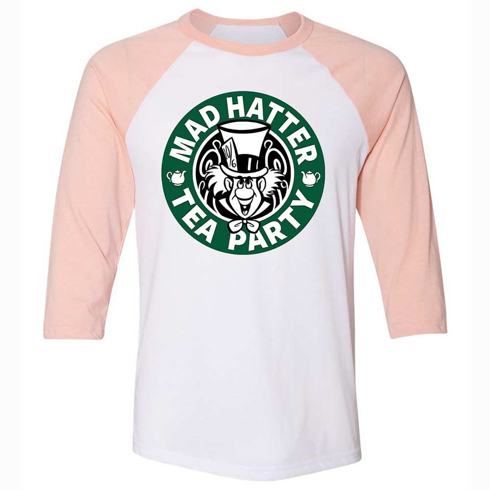 Unisex 3/4 Baseball Tee - VECAYVUY - White/Heather Peach - 5