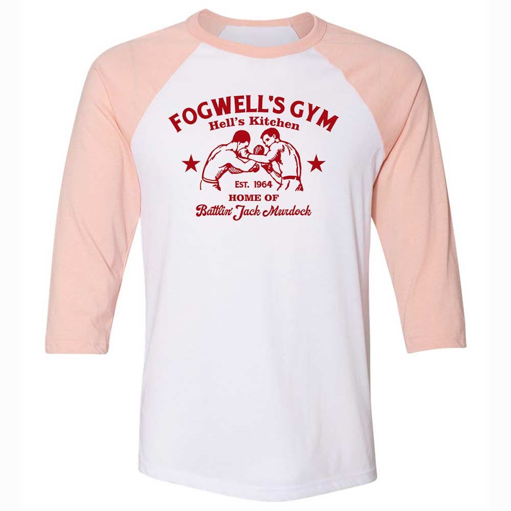 Unisex 3/4 Baseball Tee - TFUNNSLV - White/Heather Peach - 5