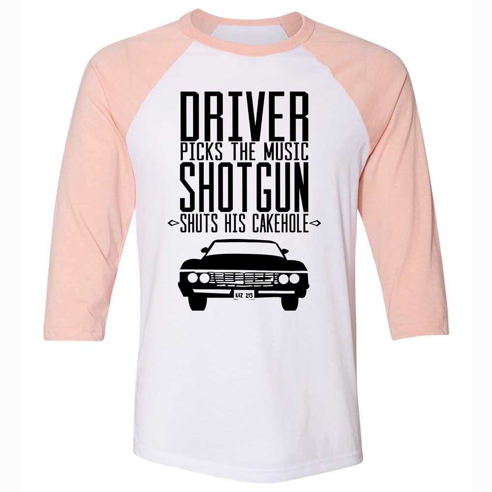 Unisex 3/4 Baseball Tee - 1REKP6VB - White/Heather Peach - 5