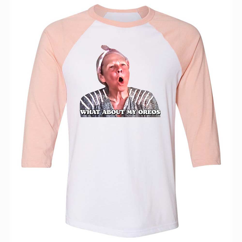 Unisex 3/4 Baseball Tee - 4GQYP4NS - White/Heather Peach - 5