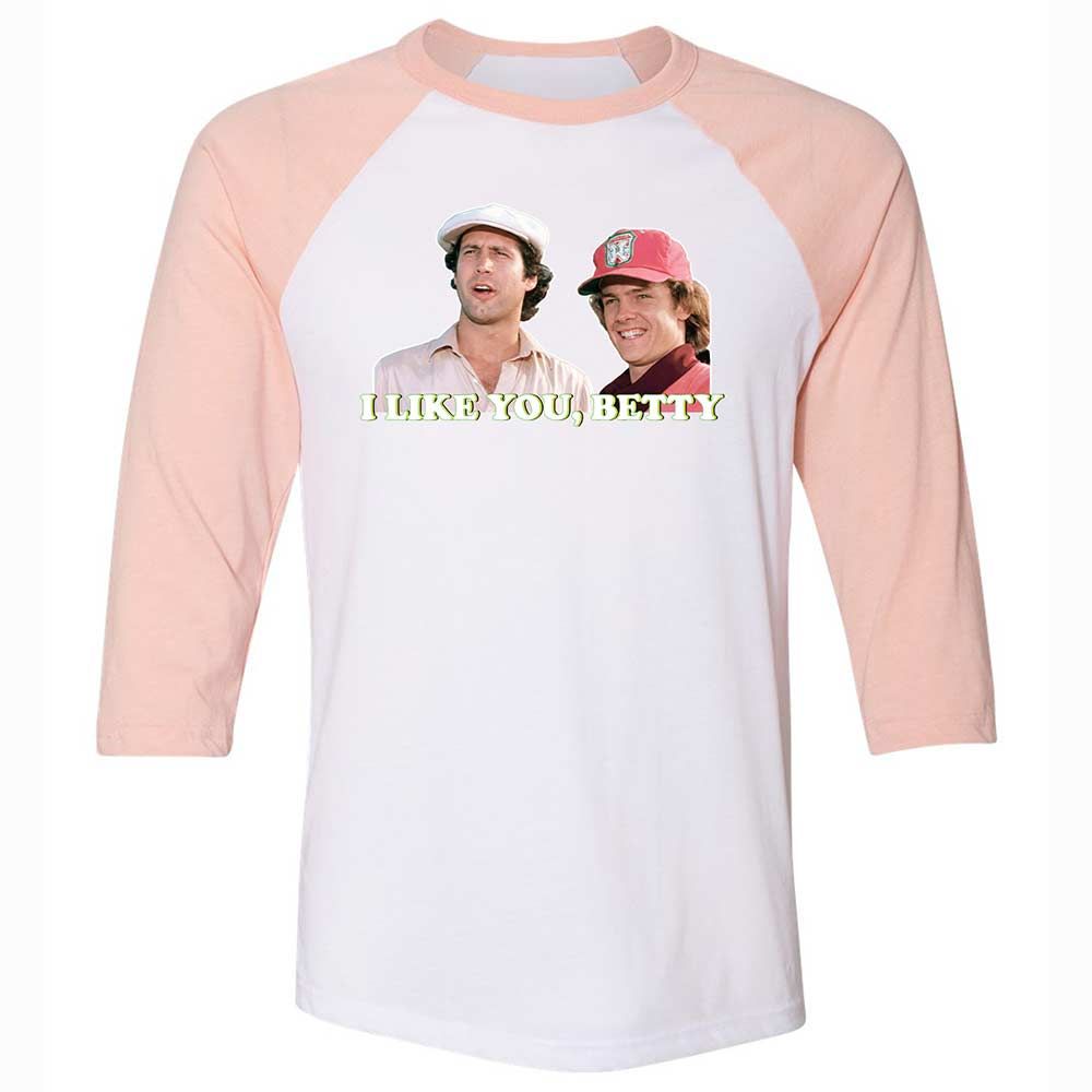 Unisex 3/4 Baseball Tee - MX2ETZG5 - White/Heather Peach - 5