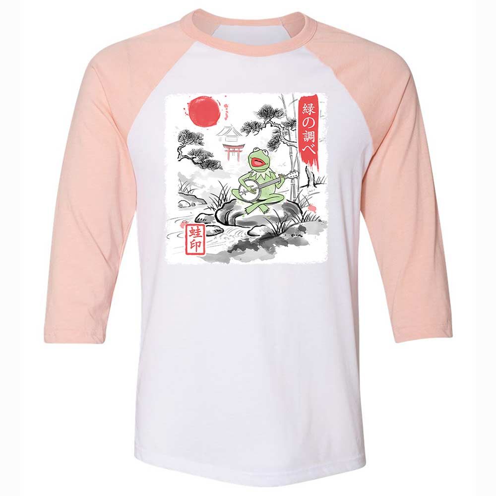 Unisex 3/4 Baseball Tee - DTFZMT88 - White/Heather Peach - 5